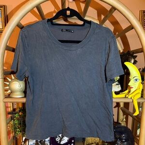 Zara Charcoal Crew Neck Tee
